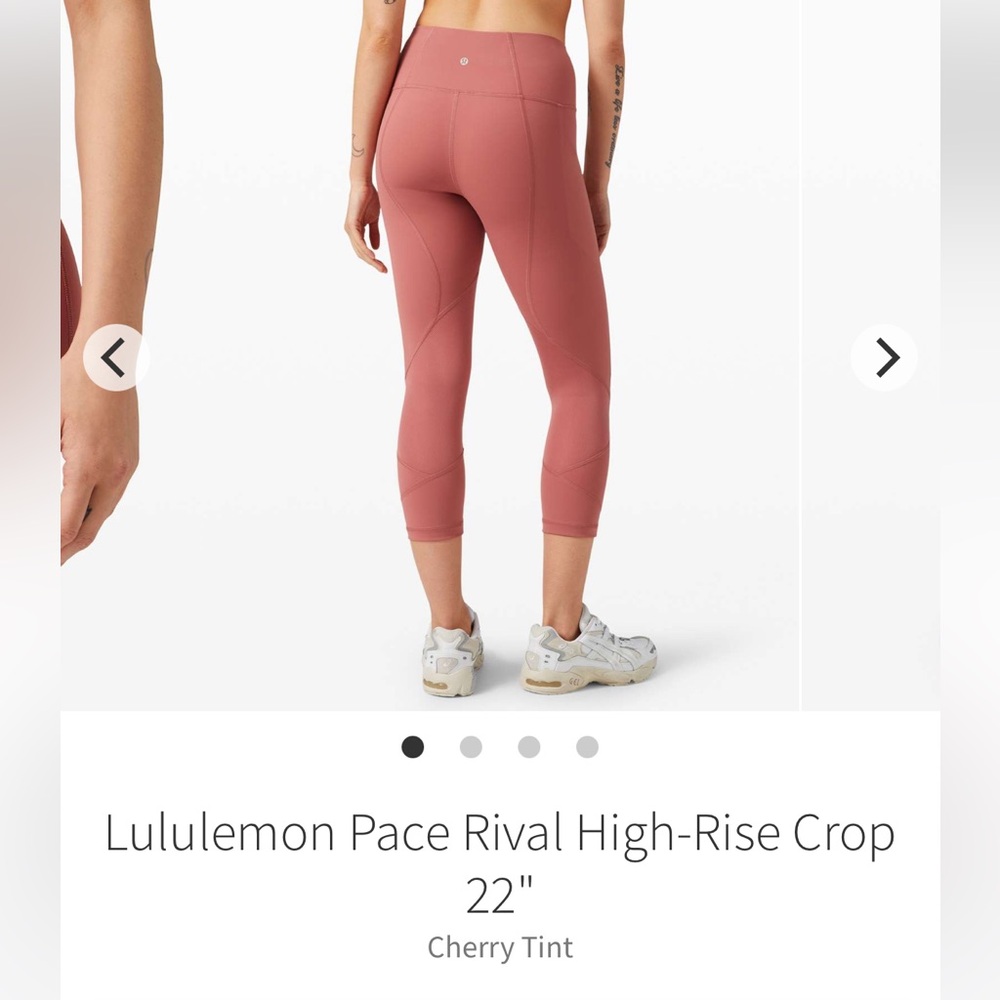 Lululemon Pace Rival High-Rise Crop 22" Size 4